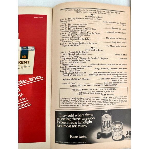 Vintage 1978 Timbuktu Playbill and Ticket Broadway Mark Hellinger Theatre Kitt - Picture 5 of 11